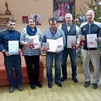 Priznanja darivateljima krvi, Antun Molnar 100 darivanja